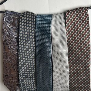 Multiples Men's Tie Collection - Brown, Blue, Gray, Red